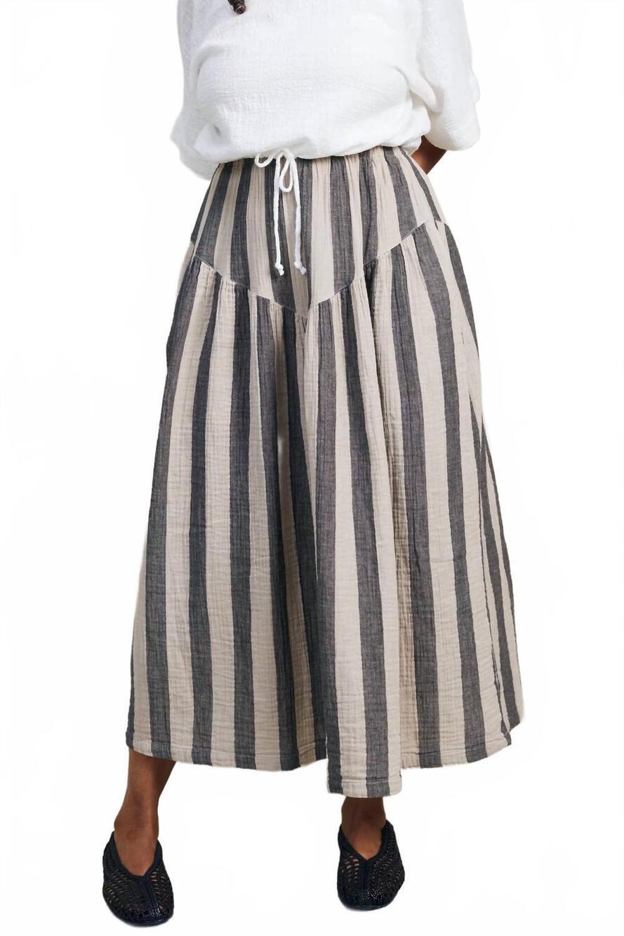 NEW CURATOR SF jesse skirt in oat / black stripe